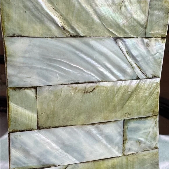 Vietnam mother of pearl overlay bamboo vase National Geographic - Picture 2 of 11